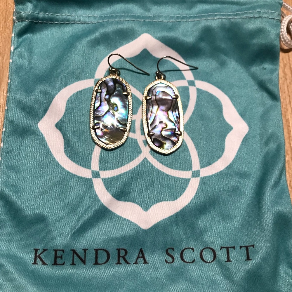 Kendra Scott Elle Gold Earrings in Abalone Shell